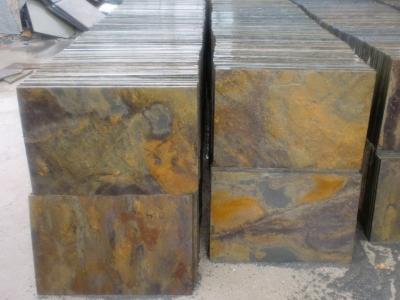 China Chinese Multicolor Slate Tiles,Rusty Riven Slate Pavers,Rust Cleft Slate Floor Tiles,Slate Patio Stones,Slate Walkway for sale