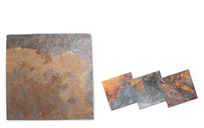 China Rusty Riven Slate Pavers,Chinese Multicolor Slate Tiles,Cleft Slate Patio Stones,Split Face Rust Slate Wall Tiles for sale