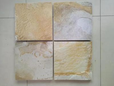 China Yellow Quartzite Tiles,Natural Wall Stone Tiles,Patio Stones,Golden Pavers,Walkway for sale