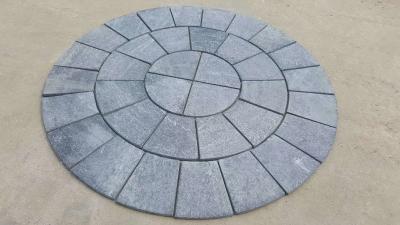 China Black Quartzite Circle,Round Pavers,Plaza Paving Stone,Medallion Patio Stones,Yard Walkway for sale