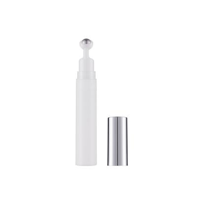 China Hot-selling Personal Care 5ml 10ml 15ml Customized Craft UV Eye Pump Lotion Cream Airless Bottle With Massage Stainless Steel Roller On Ball for sale