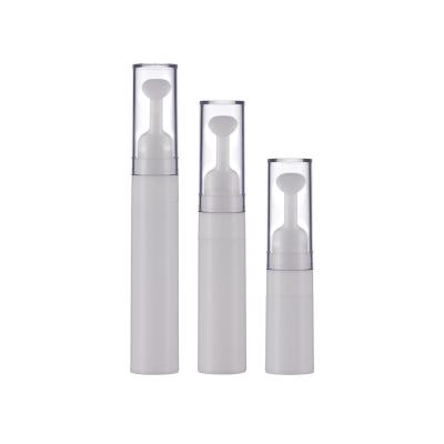 China Non Spill Empty Airless Plastic Bottle 5ml 10ml 15ml Eye Cream Pump Lotion Airless Bottle For Cosmetic Packaging Big Head for sale