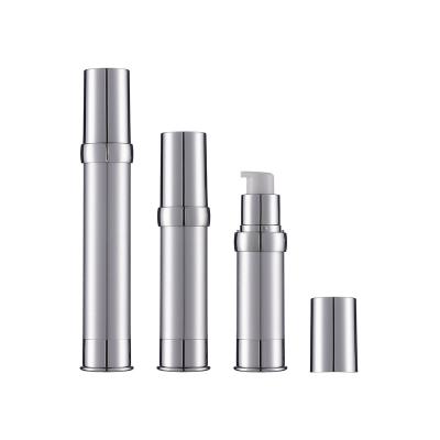 China 15ML 20ML 30ML Skin Care 15ML 20ML 30ML Refillable Plastic Pump Spray Bottle Airless Set UV SILVER Cosmetic Lotion Empty Whole Empty for sale