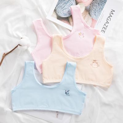 China Lovely Print Breathable Girls Invest Bralette Comfortable Training Child Bra Cotton Breathable Kids Bra For Kids Puberty for sale