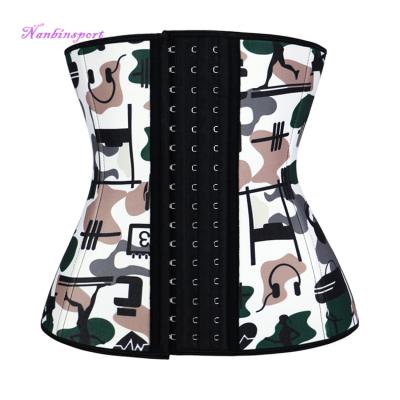 China NANBIN Women Latex Camouflage Sport Waist Trainer Viable Private Label Shaper Districutior for sale