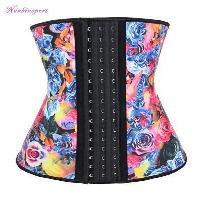 China NANBIN Rose Waist Trainer Women Latex Viable Hot Waist Shaper Sweat Belt for sale