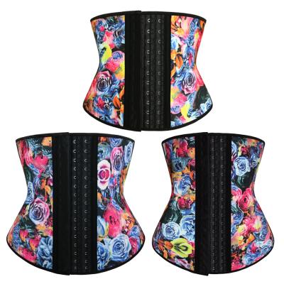 China NANBIN Shorts Back Torso 3 Length Rose Length Latex Waist Trainer Antibacterial Corset for sale