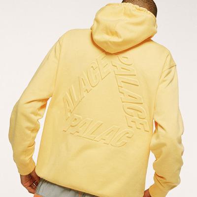 China Anti-wrinkle fashionable fleece overszied babby men's hoodies custom 3d logo printing embossed hoodie for sale