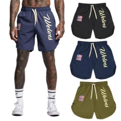 China Anti-Wrinkle MGC Fashion Men's Casual Shorts USA UK Style Polyester Athletic Mens Shorts StreetwearJogger Fitness Shorts for sale