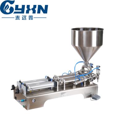 China Semi Automatic Beverage Low Price Double Head Soda Cream Cosmetic Honey Bottle Filling Machine for sale