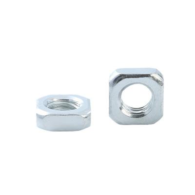 China Water Treatment Factory Price M3 M4 M5 M6 M8 Stainless Steel Plain Polished Square Nut Square Thin Nut for sale