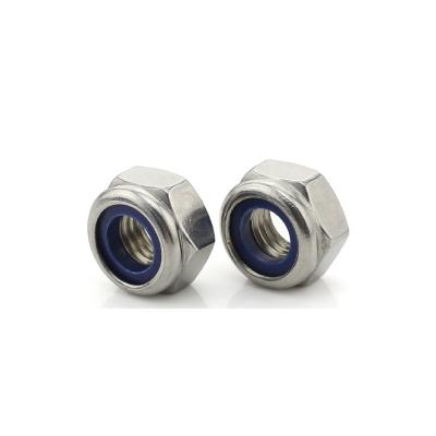 China Water Treatment Custom Stainless Steel Hex Nylon Insert Lock Nuts for sale