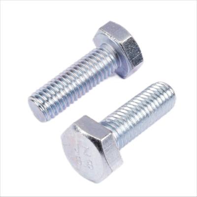 China Stainless steel Grade 8.8 carbon steel Hex Bolt DIN933 Zinc Plated for sale