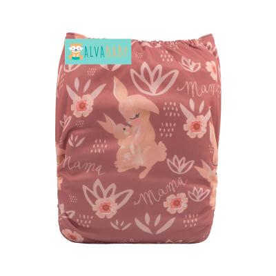 China ALVABABY Modern Eco-Friendly Printed Cloth Diapers Reusable Baby Cloth Diapers With Inserts for sale