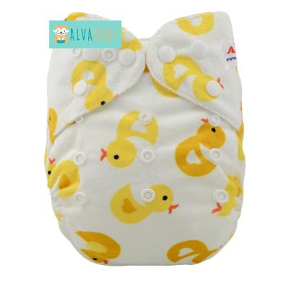 China Alvababy Cloth Printed Eco-Friendly Diapers Modern Washable Baby Diapers Nappies for sale