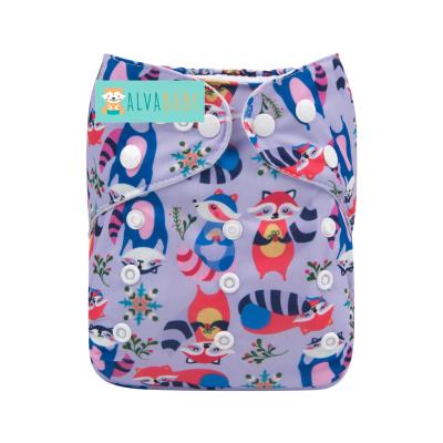 China ALVABABY Alva All In Two Pocket Love Printed Soft Diapers Brand Baby Diaper for sale