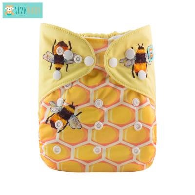 China Alva One-Size Diaper Export Baby Plain Weave Eco-Friendly Diaper for sale