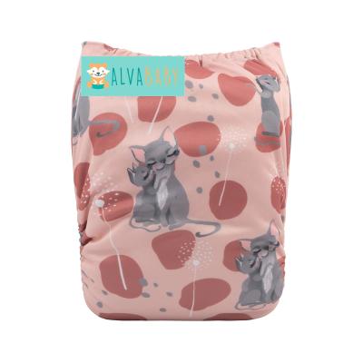 China ALVABABY Printed Baby Cloth Diaper Cloth Diapers Eco-Friendly Baby With Reusable Diaper Insert for sale