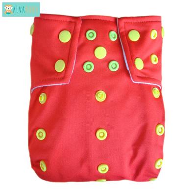 China ALVABABY Printed Red Solid Colorful Snaps Wholesaler Of Baby Cloth Diaper Diapers for sale