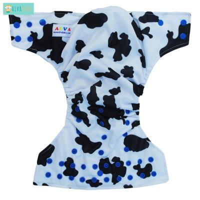 China ALVABABY Printed AI2 Printed Eco Friendly Modern Double Guesset Diapers Baby Cloth Diaper for sale