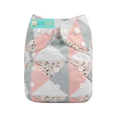 China 2012 Double Row Snaps Insert Cloth Printed Bamboo Diaper, Diapers, One Pocket, All In One Size for sale