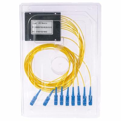 China FTTH Telecommunication 2x8 PLC Splitter Fiber Cassette Splitter PLC Splitter 1x8 SC/UPC for sale