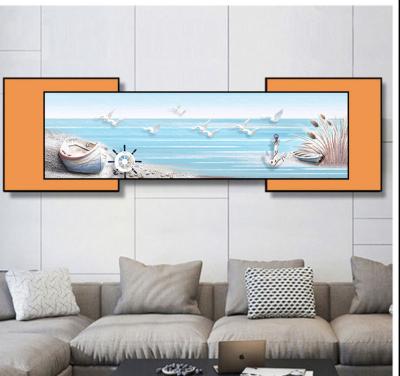 China Waterproof+ECO-Friendly+High definition living room crystal diamond painting simple crystal porcelain painting sofa background wall painting decoration for sale