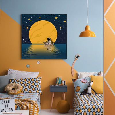 China Waterproof+ECO-Friendly+High Definition Space Astronaut Painting Children's Room Bedroom Decorative Bedside Decorative Dreamy Wall Painting for sale