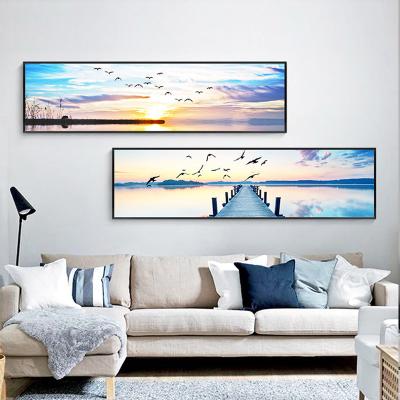 China Waterproof+ECO-Friendly+High Definition Waterproof+ECO-Friendly+High Definition Modern Wall Hanging Seascape Banner Painting Bedside Painting Bedroom Decor for sale