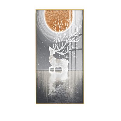 China CLASSIC Indoor Vertical Wall Atmospheric Decorative Light Luxury Porch Corridor Hanging Painting On The Wall Of Modern Living for sale