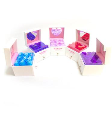 China Rose Everlasting Flower Jewel Case Creative Preserved Cosmetic Gift Box Valentine's Day Eternal Present Jewelry Ornaments Simulation for sale