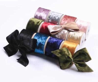 China Handmade Hair Bowknot Wedding Party Decoration Luxury Velvet Fabric Velvet Fabric Custom Gift Wrapping Hair Bowknot for sale