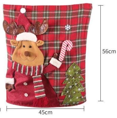 China Christmas Decoration 2023Christmas Back Elastic Chair Cover Santa Clause Holiday Party Decor Dining Kitchen Chair Covers Christmas Decoration for sale