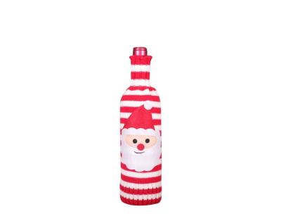 China 2023 Innovative Christmas Red Wine Bottle Set/XMAS Decor Festival Atmosphere Stage Layout/Bar Restaurant Ornament for sale