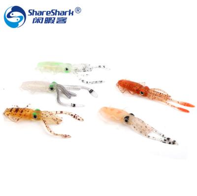 China Outdoor Activities Fishing Lure Luminous Soft Fishing Octopus Edges Sea Fishing Wobbler Bait Squid Artificial Lifelike Fishing Tackle for sale