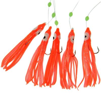 China Fsihing Tackle Freshwater Saltwater Sabiki Mini Squid Jig Lure Sabiki Bait Rigs Hooks with Snap Connector Fishing Rigs Lures for sale