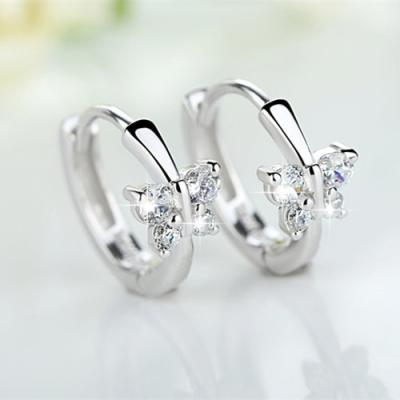 China FASHIONABLE 925 Silver Butterfly Earrings Earring Cute Butterfly Earrings Jewelry Women Silver Butterfly Earrings Earring for sale