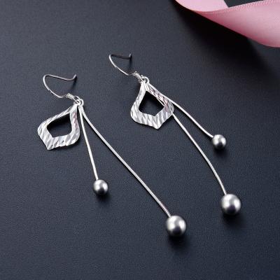 China BOHEMIA Sterling Silver Ball Hoop Earring Hooks 925 Long Aretes Earrings For Women for sale