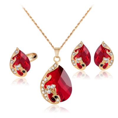 China Ethnic Color Fashion Indian Jewelry Costume Crystal Jewelry Sets In Latest Design Jewelry Set Multi Stone for sale