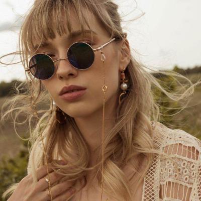 China Sailor Wholesale Metal Double Ring Pendant Hanging Glasses Chain Anti-drop Glass Rope Sunglasses Accessories Chain for sale