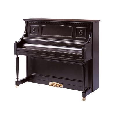 China Mechanical the most popular black polished solid wood household teaching vertical upright piano for sale