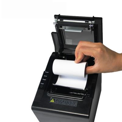 China Black And White 80mm Thermal Receipt 80 POS Printer With Triple Ports USB + Ethernet + Serial for sale