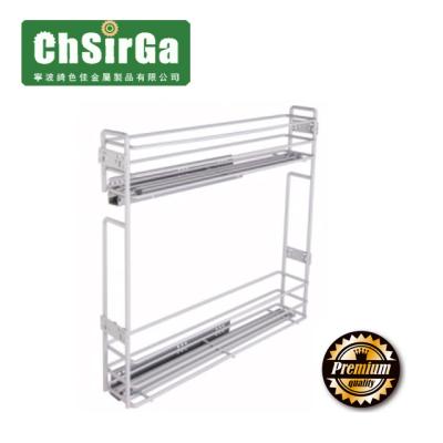 China Hot Selling Folding Kitchen Organizer Pull Out Drawer Wire Basket With Slide for sale