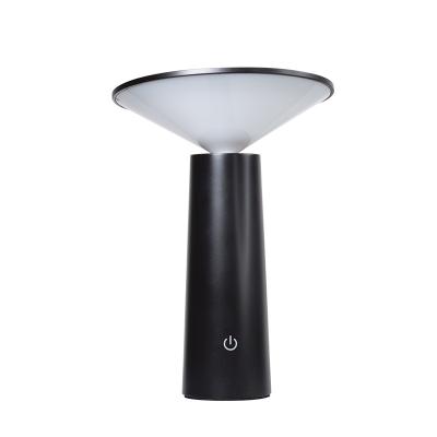 China Modern Battery Black Modern Table Lamp For Bar Restaurant Dimmable Touch Table Lamp for sale