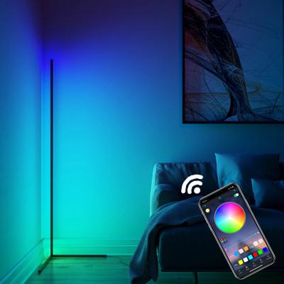 China 2021 LED RGB Floor Lamp Living Room Nordic Floor Light Decoration Nordic Light Indoor Bedroom Bedside Standing Lamp for sale