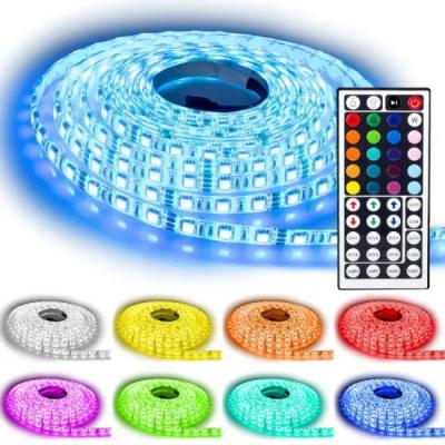 China Hotel Factory Direct Sale 5M 10m 15M Waterproof Led Strip Light 44Keys IP65 IP20 LED Strip Lamp Music for sale