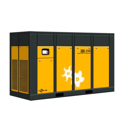 China 250KW Lubricated 350HP Fixed Gear Screw Air Compressor 220V/380V/440V/600V for sale