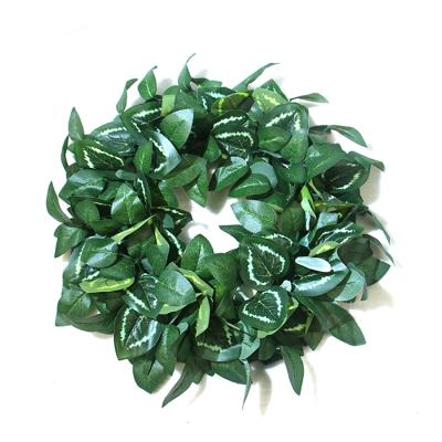 China Hot Selling Handmade Spring Easter Centerpiece Green Circle Door Ornaments Wreath for sale