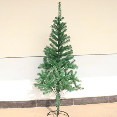 China Light Up High Quality Atmosphere Wholesale 150cm Iron Bracket Outdoor Decoration PVC Large Artificial Christmas Tree for sale