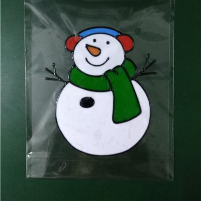 China Light Up Atmosphere China Supplier PVC Christmas Winter Window Glass Stickers Professional Window Decal Sticker for sale